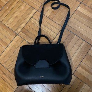 Numero Un Black Leather Handbag Purse